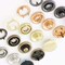 Metal Prong Ring Snaps with Button Cover 4-Part Set Durable Fabric Fasteners